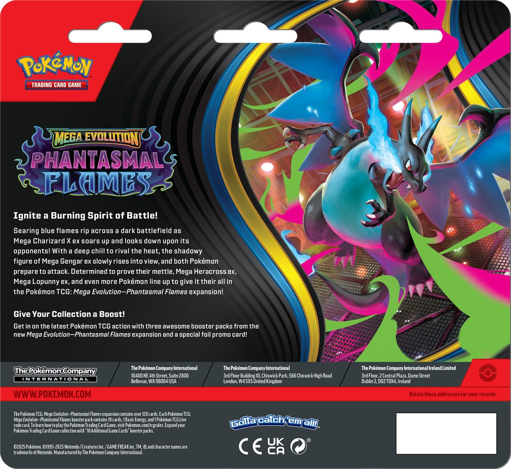 Pokémon TCG: Mega Evolution - Phantasmal Flames - 3-Pack Blister - Weavile/Sneasel